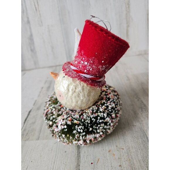 Midwest cannon falls snowman wreath glitter ornament large Maximus decor unique - Picture 2 of 8